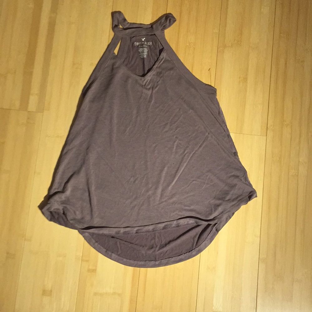 American Eagle Cut-Out Halter Tank